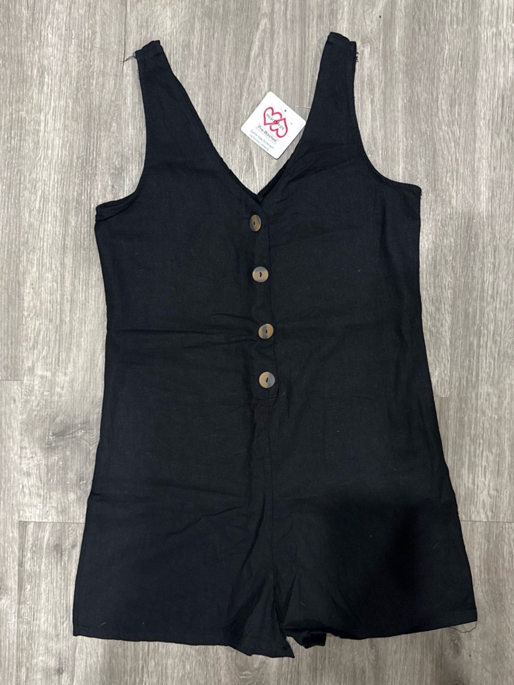 Heart Hips Black Sleeveless Romper